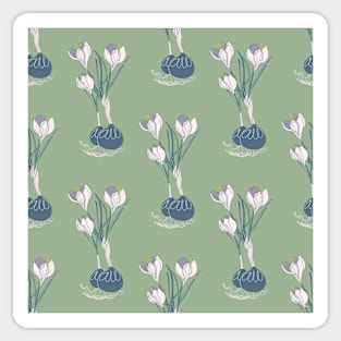 Floral pattern with crocuses Sticker